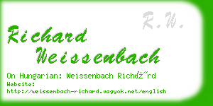 richard weissenbach business card